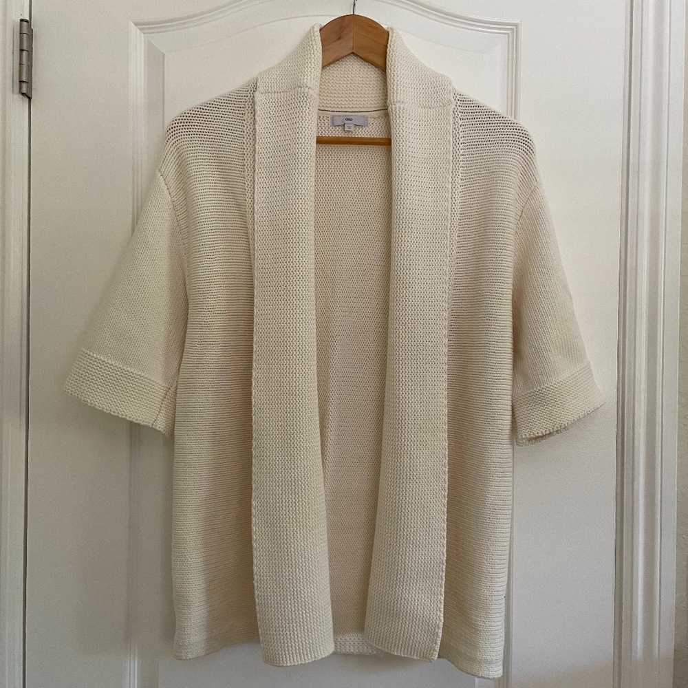Gap Shawl Collar Cardigan in Cotton Knit
